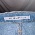 Celebrity Pink  Medium Wash Denim High Waisted Frayed Hem Cut Off Jean Shorts Photo 2