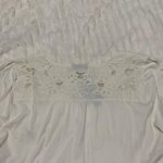 Style & Co . Cream Short Sleeve Embroidered V-Neck Top - Xlarge Photo 3