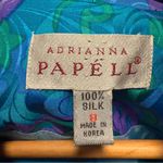 Adrianna Papell Vintage Silk Skirt Suit Paisley Blue Green Purple Fitted Size 8 Photo 8