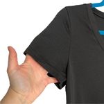 Leopard Pocket Black Basic Round Hem Short Sleeve Tee Shirt Photo 1