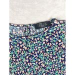 Dressed in LALA Louie Luxe Pleated Top Sz S in Wildflower Ditzy Floral Fairy Black Photo 4