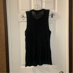 AB Studio  Black Semi-Sheer Knit Sleeveless Tank size Medium Photo 7