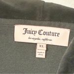 Juicy Couture Vintage  Size XL Dark Grey Pink Crown Full Zip Velour Hoodie Photo 2