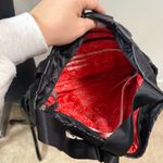 Keen  Black Satin Diaper Bag Baby Bag Shoulder Backpack Hybrid Large Tote Purse Photo 3