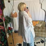 Free People anthropologie white floral flowy kimono shall Photo 72
