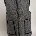 Herringbone Puffer Vest Quilted Lightweight Mock Neck Sleeveless‎ Jacket Black Size M Photo 0