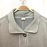 Poetry London Jersey Gray Hemp Organic Cotton Button Shacket Shirt Jacket Photo 3