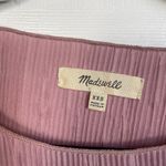 Madewell Texture And Thread Micropleat Short Sleeve Top Sz XXS Light Dusty Pink Photo 2