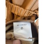 INCLAN STUDIO Millie Faux Leather Mini Dress Medium TAN BROWN Butterscotch NWOT Photo 8