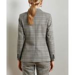 Reiss Tamy Checked Slim Fit Suit Blazer, Grey Check, 14 (US) Photo 2