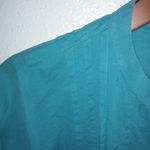 EGO  LP Kurta Smocked Cotton Dress Petite in Turquoise Gold Paint Petite Photo 11