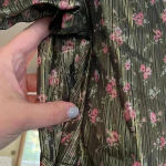 Love Shack Fancy Black And Gold Metallic Mercy Mini Dress in Midnight Vine Photo 7