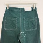 By Dyln Cooper Contrast Stitch High Rise Wide Leg Jeans Baggy Pants Green Small Photo 9