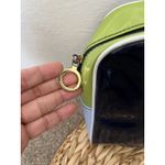 Estee Lauder Retro Lime Green And Cerulean Blue Color Block Make Up Bag Clutch Photo 1