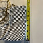 Vtg Emp Orr White Beaded Metal Mesh Evening Bag Gold Flip Handles Shoulder Strap Photo 3