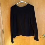 Athleta Black Ribbed Knit Sweater Pullover Crew Neck Long Sleeve Women's Size M Photo 8