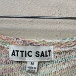 Attic Salt Women’s Not Today Multicolor Blue Emoji Pullover Sweater Size Medium Photo 5