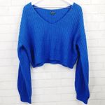 Wild Fable Blue Boho V Neck Pullover Sweater SZ L Photo 4