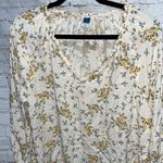 Old Navy 🦋4/$25 Yellow Flower Long Sleeve Size Large Photo 4