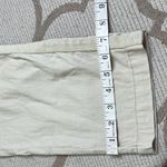 Chico's cropped cargo linen blend side neutral stripe pants, size 12 petite Photo 7