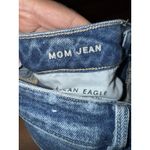 American Eagle Mom Jeans Women's Sz 0 Long Distressed Stretch Photo 5