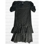 Vintage 1980s KR of NY Dress‎ Women's 7/8 Black White Polka Dot Puffy Sleeves Photo 8