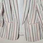 Bar III  Open Front Striped Linen Blend Blazer Size 1X Photo 3