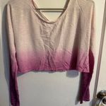 Arizona Jeans Ombre Pink Crop Long Sleeve Top Womens Size Medium Photo 0