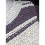 Aeropostale Oversized Sweater Coquette S Pullover Cream Purple Waffle Knit Comfy Photo 6