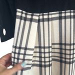 Eliza J Black & White Plaid Zipper Back Knit Cozy Sweater Dress Women Sz 6 Photo 3
