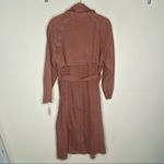 Free People Trench Coat Cherry Chai Jacket Split Sides Button Tie Waist XS/S NWT Photo 4