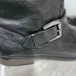 Steve Madden  Temmpt Black Leather Mid Rise Boots 8M moto back zipper Photo 6