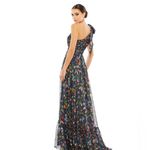 Mac Duggal  One Shoulder Cut Out Navy Floral Gown 12 Photo 3