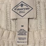 Cable Knit Sweater Size Medium (M) White Photo 4