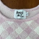 Princess Polly  Pink and White Cropped Knit Tank Top‎ Photo 2
