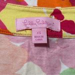 Lilly Pulitzer  XS Pink Orange Yellow Pansy Floral Print Jersey T-Shirt Dress Photo 5