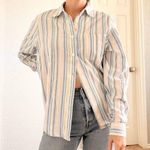 Blair Vintage  Pastel Striped Button Down Top Photo 0