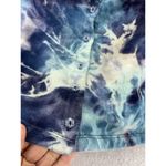 Delia's  Women's Button Front Cardigan Cropped Blue Tie Dye Plus Size 3X Scoop Photo 3