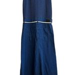G-Star Womans Size Small Denim Maxi Dress High Low Rope Belt Waist Photo 3