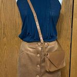Voy Brown Button Front Mini Skirt Size S NWT Photo 1