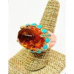 NWT Parker Kennedy “Candi” Statement Cocktail Ring Size 7/8 MSRP $90 Blue Photo 4
