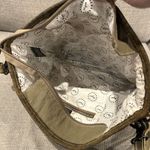 Myra Bag Messenger Cotton Leather Green Brown Blue Pockets Hand Bag Purse Photo 5