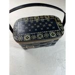 VTG Pappagallo Black Woven Basket Purse with Gold Detail and Red Gingham Lining Photo 1