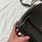 Coach vintage court faded black leather top handle turn lock crossbody bag purse Photo 2