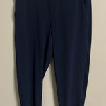 Athleta  Brooklyn Ankle Pants Navy Blue Lightweight Pockets Stretch Size 6 Travel Photo 0