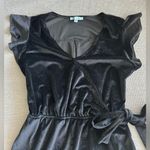 She & Sky Black Velvet Romper Photo 2
