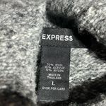 EXPRESS  (L) GRAY WOOL BLEND COWL NECK WARM COMFY SWEATER PREOWNED Photo 4