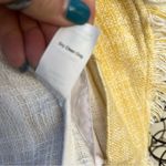 CAbi  Daisy Yellow rough woven tweed crop blazer jacket SMALL Photo 8