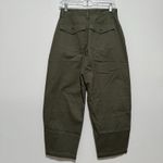 Lands' End  Chino High Rise Barrel Leg Utility Ankle Pants in Forest Moss Green 2 Photo 5