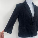 Talbots  Eyelet Womens Blazer 6P Black Cottagecore Preppy Dark Romantic 1 Button Photo 4